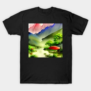 Magical Mountainscape, Nature T-Shirt